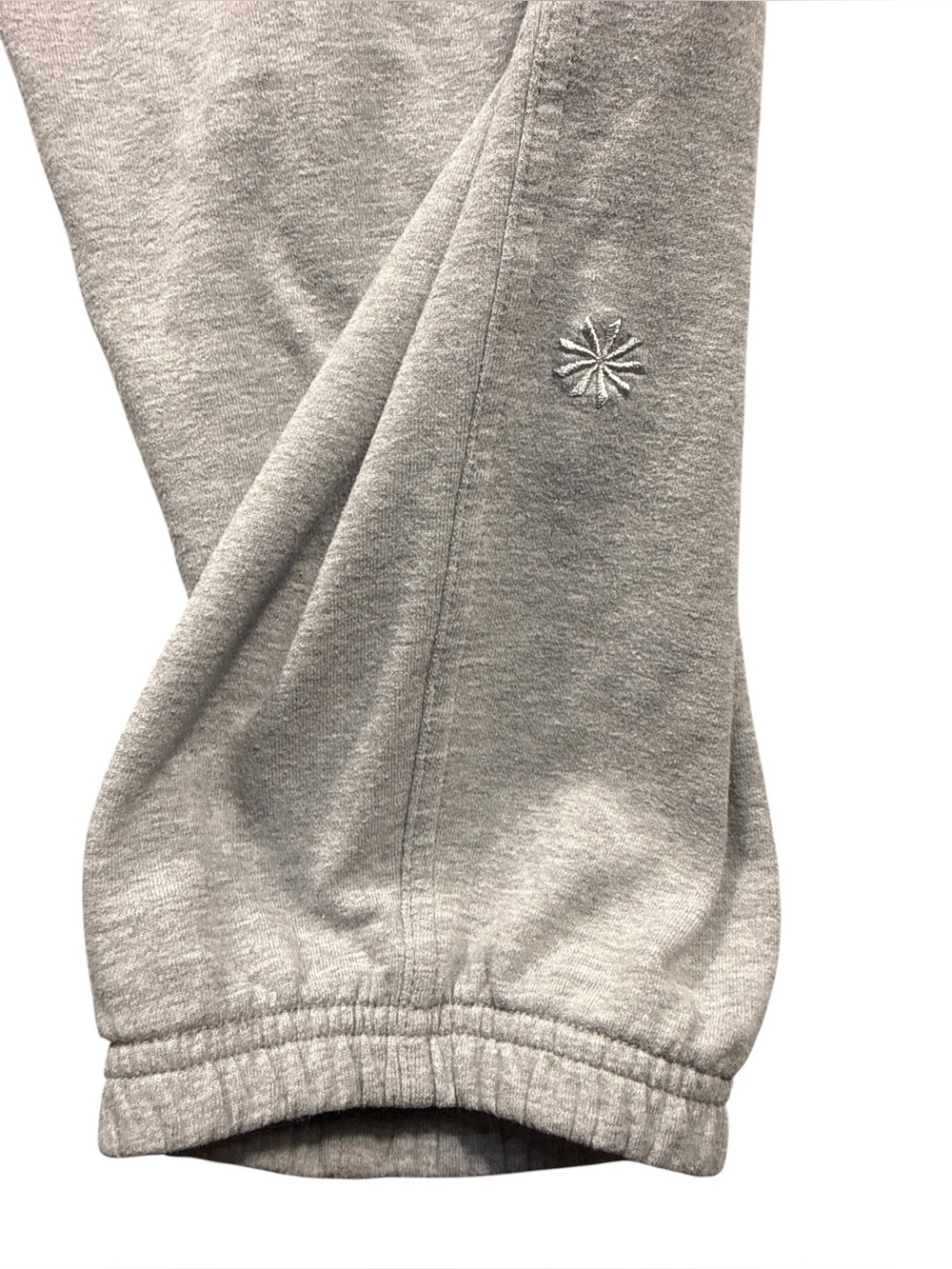 Large Athleta Women’s Gray Drawstring Jogger Sweatpants Cotton Travel Lounge - Picture 3 of 11